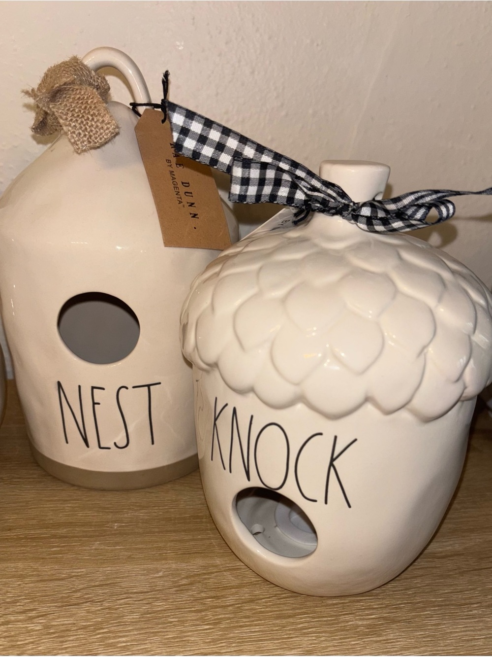 Rae Dunn By Magenta Artisan Collection (FLY, NEST, KNOCK & CHIRP) Birdhouse Lot - Picture 4 of 16